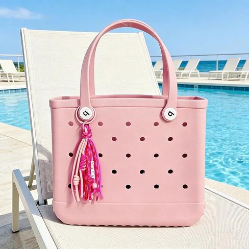 QTMY Rope Braided Keychain Bag Charms for Handbag Purse Backpack Accessories for Bogg Bag,860Pink-1 in Saudi Arabia