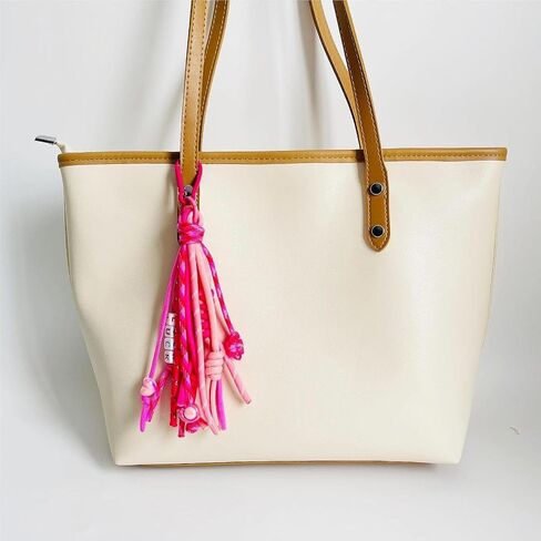 QTMY Rope Braided Keychain Bag Charms for Handbag Purse Backpack Accessories for Bogg Bag,860Pink-1 in Saudi Arabia