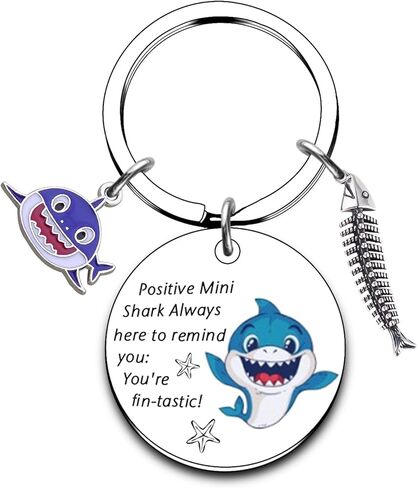 Shark Gifts For Women Girls, Cute Shark Keychain, Stuff For Her Birthday, Stuff For Her Birthday, Inspirational Gift For Women, Just A Girl Who Loves Sharks Keyring for Her in Kuwait