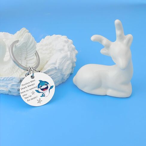 Shark Gifts For Women Girls, Cute Shark Keychain, Stuff For Her Birthday, Stuff For Her Birthday, Inspirational Gift For Women, Just A Girl Who Loves Sharks Keyring for Her in Kuwait