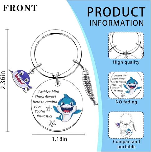 Shark Gifts For Women Girls, Cute Shark Keychain, Stuff For Her Birthday, Stuff For Her Birthday, Inspirational Gift For Women, Just A Girl Who Loves Sharks Keyring for Her in Kuwait