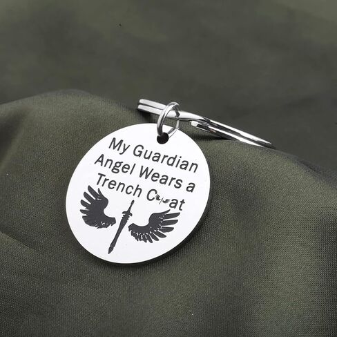 BEKECH TV Show Inspired Gift My Guardian Angel Wears a Coat Keychain Jewelry TV Show Fans Gift in Saudi Arabia
