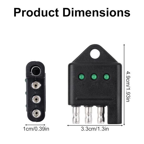 4 Pin Trailer Plug Tester, 4-Way Flat Trailer Wiring Tester with LED Indicators for Brake Turn Signal & Tail Lights Quick Troubleshooting Essential Car Accessories in Saudi Arabia