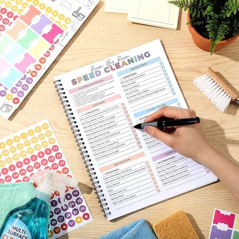 3 Pack Planner Set, Cleaning Schedule and Checklist Organizer Notebook Daily Weekly Monthly House Planner with Pens Labels Stickers, Chore Chart Notebook for Home, DIY Home in Saudi Arabia