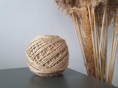 خيط الجوت الطبيعي الملون الفاخر من KIS بطول 328 قدم 2 مم - أزرق خالٍ من الرائحة 3 خيوط، مشاريع DIY، الحرف اليدوية، الديكور، الهوايات، صديق للحيوانات الأليفة، خيوط البستنة - خيط - حبل... in Kuwait