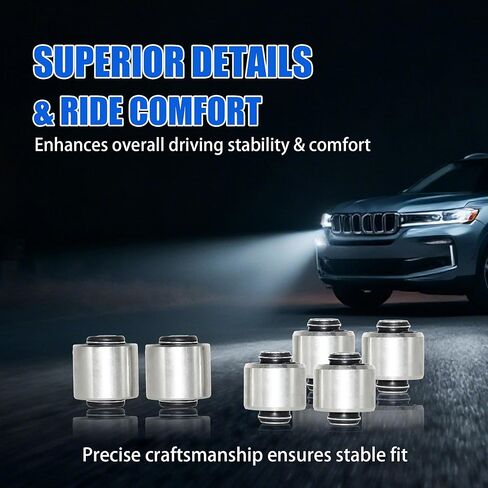 6 قطع تعليق المفصل بوش كيت ل جيب شيروكي KL 2014-2023 الجبهة الخلفية امتصاص الصدمات قوس التوجيه المفصل بوش #5090070AB 5090071AB 5090073AD 68155868AB in Kuwait