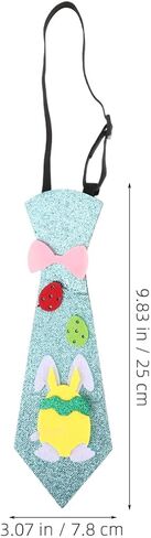 DOITOOL 3Pcs Pre-Tied Easter Bow Ties for Kids and Adults with Adjustable Glitter Bunny and Egg Design Neckties for Holiday Parties and Family Gatherings in Saudi Arabia