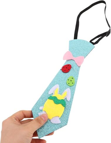 DOITOOL 3Pcs Pre-Tied Easter Bow Ties for Kids and Adults with Adjustable Glitter Bunny and Egg Design Neckties for Holiday Parties and Family Gatherings in Saudi Arabia