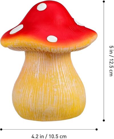 Mushroom Outdoor Key Hider – Hidden Garden Statue with Secret Compartment, Decorative and Waterproof Solution for Spare Storage in Patio, Yard, or Front Porch in Saudi Arabia