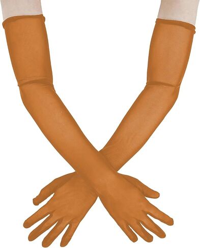 SHEVERCH Women’s Long Tulle Gloves Elbow Length Stretchy Mesh Costume Party Wedding Bridal Dance 1920s Sheer Gloves in Kuwait