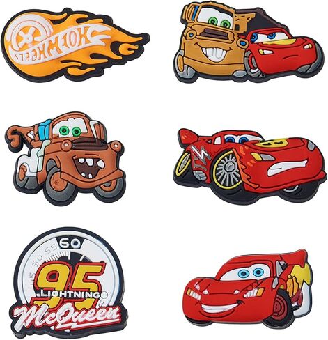 6 Pcs Car Theme Cartoon Shoe Charms, For Shoe Decoration, The Perfect Choice for Party Favors or Birthday Gifts. in Saudi Arabia