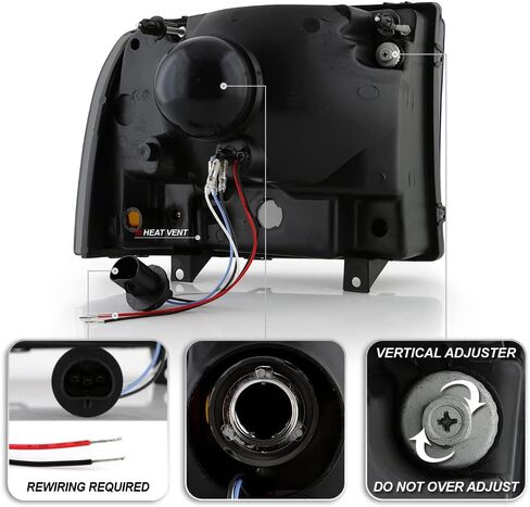ACANII - For Blk Smoke 1999-2004 Ford F250/F350/F450 Superduty 00-04 Excursion LED Headlights Driver + Passenger Side in Saudi Arabia