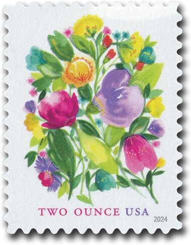 أزهار الزفاف أونصة (2 أونصة) (ورقة من 20) طوابع بريدية من الدرجة الأولى للبريد إلى الأبد 2024 سكوت 5850 in Kuwait