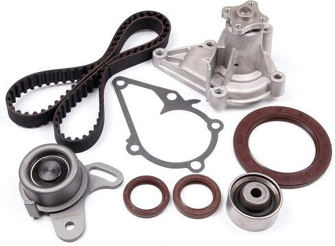 Timing Belt Kit w/Water Pump Fit for Kia for Rio 1.6L 2006-2011 for Kia for Rio5 1.6L 2006-2011 for Hyundai for Accent 1.6L 2001-2003 2005-2011 Replace Timing Belt OEM - TS26282 in Saudi Arabia