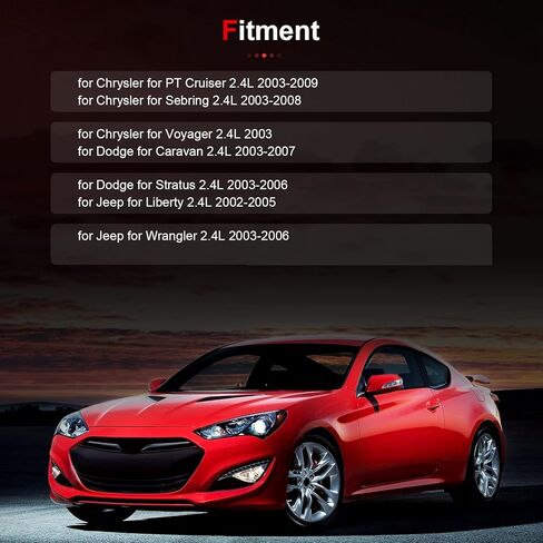طقم حزام التوقيت مع مضخة مياه مناسبة لدودج كارافان 2.4L 2003-2007 لسيارة جيب ليبرتي 2.4L 2002-2005 لسيارة رانجلر 2.4L 2003-2006 استبدال حزام التوقيت OEM - TCK265 in Saudi Arabia
