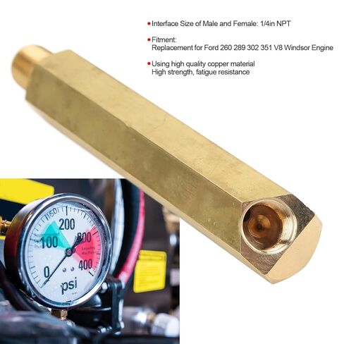 مقياس ضغط الزيت تمديد 115 مللي متر طول محول 1/4in NPT لمحرك 260 289 302 351 V8 وندسور in Saudi Arabia