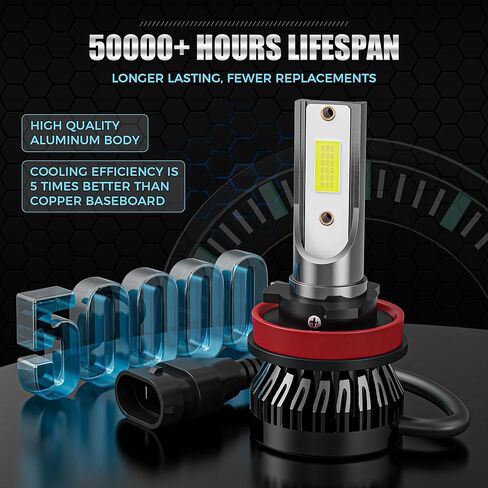 تناسب 2020 2021 2022 2023 2024 2025 لمصابيح Chevy Silverado 2500 3500 HD، مجموعات لمبات شعاع منخفض عالية الشعاع، 6000K أكثر سطوعًا - 4 عبوات in Kuwait