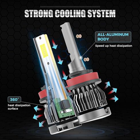 تناسب 2020 2021 2022 2023 2024 2025 لمصابيح Chevy Silverado 2500 3500 HD، مجموعات لمبات شعاع منخفض عالية الشعاع، 6000K أكثر سطوعًا - 4 عبوات in Kuwait