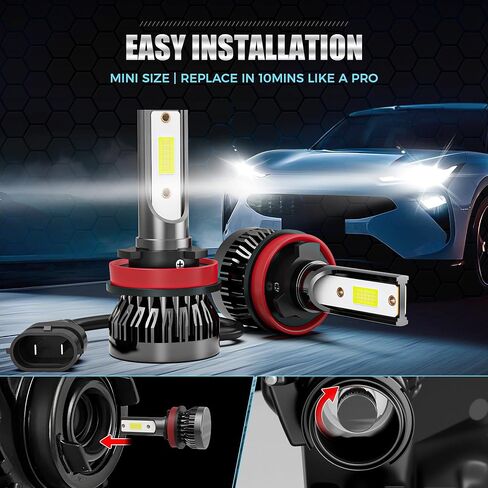 تناسب 2020 2021 2022 2023 2024 2025 لمصابيح Chevy Silverado 2500 3500 HD، مجموعات لمبات شعاع منخفض عالية الشعاع، 6000K أكثر سطوعًا - 4 عبوات in Kuwait