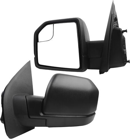 مرآة باب جانبية للسائق من Dasbecan متوافقة مع Ford F150 2015-2020 غير مسخنة مع زجاج النقطة العمياء بدون ضوء إشارة الانعطاف بدون استبدال ضوء البركة #FL3Z17683AK (3 دبابيس) أسود in Saudi Arabia