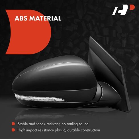 A-Premium Passenger Side Power Door Mirror - Compatible with Hyundai Tucson 2016 2017 2018 - Heated Manual Folding Black Outside Rear View Mirror w/Turn Signal Blind Spot Detection in Saudi Arabia