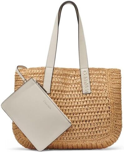 Calvin Klein Women's Calvin Klein Joan Raffia Tote in Saudi Arabia