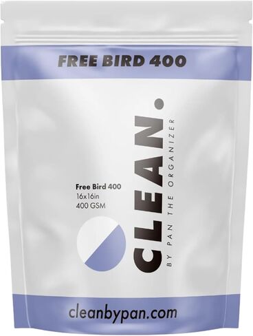 Clean Free Bird 400 GSM Microfiber Towel 5-Pack – Edgeless Dual-Pile Microfiber Detailing Cloths for Car, Truck, Garage, and Home – Ultra-Soft, Lint-Free, Streak-Free Cleaning – 16" x 16" in Kuwait