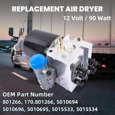 801266 مجفف هواء 12 فولت بديل لـ Kenworth، Peterbilt، Freightliner 5010694 5010696 5010695 5015533 5015534 in Kuwait