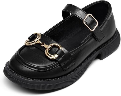 أحذية Haloumoning للفتيات Mary Jane Dress Shoes بكعب مكتنز وحزام عند الأصابع وأحذية مسطحة للمدرسة بدون كعب in Saudi Arabia