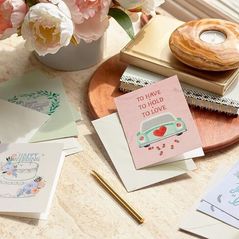 Hallmark Wedding Card Assortment (16 Cards with Envelopes) for Engagements, Bridal Showers, Bachelorette Party in Saudi Arabia