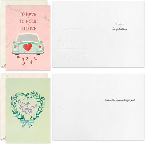 Hallmark Wedding Card Assortment (16 Cards with Envelopes) for Engagements, Bridal Showers, Bachelorette Party in Saudi Arabia