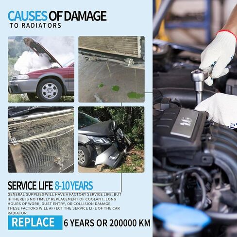 Rayten Radiator Compatible with Jaguar XF 2012-2015 XFR 2010-2015 XFR-S 2014-2015 XJ XJR XJR575, Replace CU13704 in Kuwait