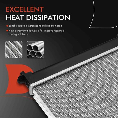 A-Premium Engine Coolant Radiator Assembly with Transmission Oil Cooler Compatible with Mazda CX-7 2010-2012 2.5L, Automatic Transmission in Saudi Arabia
