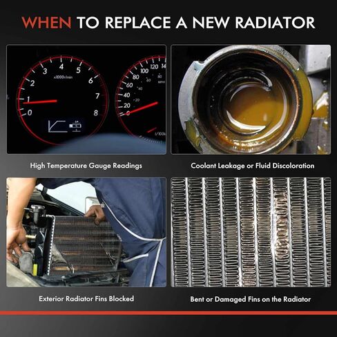 A-Premium Engine Coolant Radiator Assembly with Transmission Oil Cooler Compatible with Mazda CX-7 2010-2012 2.5L, Automatic Transmission in Saudi Arabia