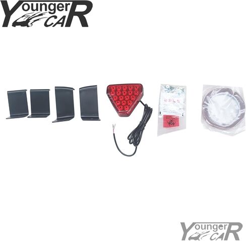 YOUNGERCAR Rear Bumper Diffuser Fit for 2022 2023 2024 Honda Civic Sedan11th Gen Car Lower Spoiler Rear Lip Splitter Bumper Lip Body Kits Gloss Black W/LED Light in Kuwait