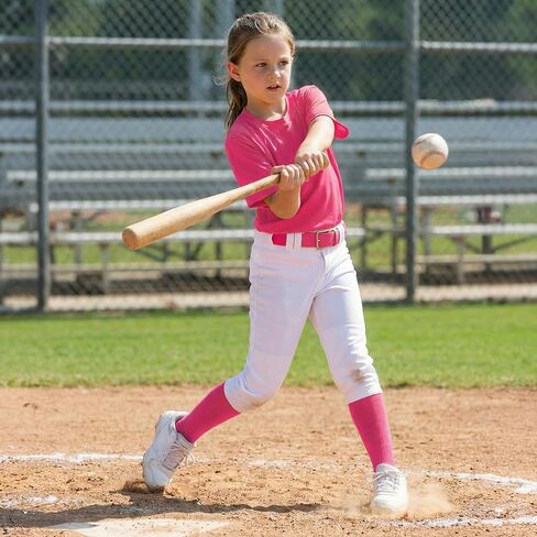 Youth Baseball Softball Socks and Elastic Belt Combo Soccer Boys Knee-High Socks for Girls Kids Adult Men Women in Saudi Arabia