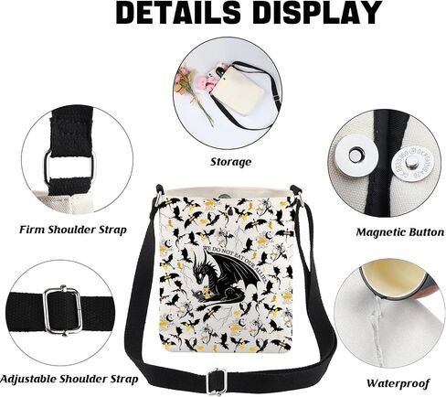 JNIAP Tairn Crossbody Bag Tairn & Andarna Gifts We Do Not Eat Our Allies Dragons Rider Shoulder Bag in Saudi Arabia