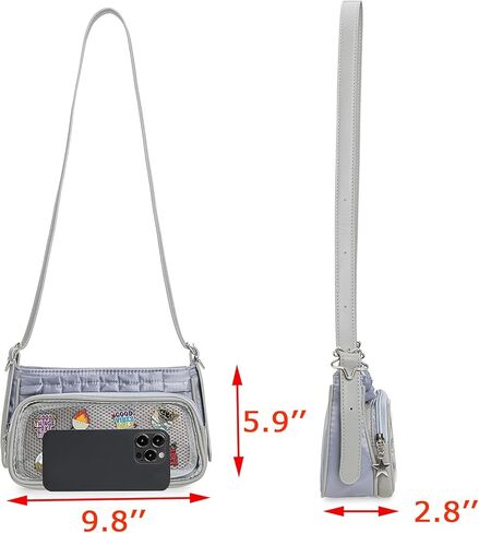 حقيبة Ita اللطيفة ذات النجمة الخماسية Kawaii Pin Display Crossbody in Kuwait