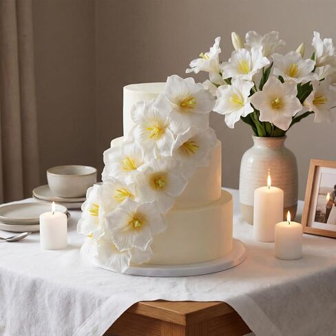 1 Set Wedding Cake Flowers Toppers Fall in Love Wildflowers Floral Cake Topper Decorations for Spring Summer Wedding Decorations Birthday Bridal Baby Shower Party in Saudi Arabia