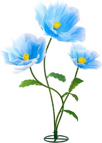 5.6 Ft Large Paper Artificial Flowers – Giant Flowers for Decoration Indoor/Outdoor Handcrafted Poppy Flowers for Garden, Wedding, Hotel, Office, Shop Window, Photography Props,Bule in Saudi Arabia