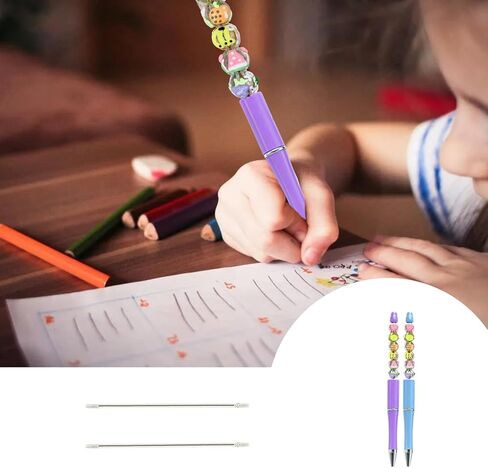 60 قطعة من قضيب القلم والمجوهرات القابل للخرز، قضيب معدني فارغ DIY، قضيب خرز من الفولاذ المقاوم للصدأ مقاوم للصدأ، قضيب قلم بديل للخرز لإصلاح الحرف 4.61 بوصة in Kuwait