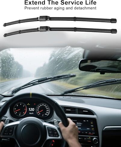 Windshield Wiper Blade Fit for Bentley Continental GTC Convertible 2007-2017 & Flying Spur Replace 3W1955425D 3W1955425A 3W1955425B 3W1955425C, 1 Set in Saudi Arabia