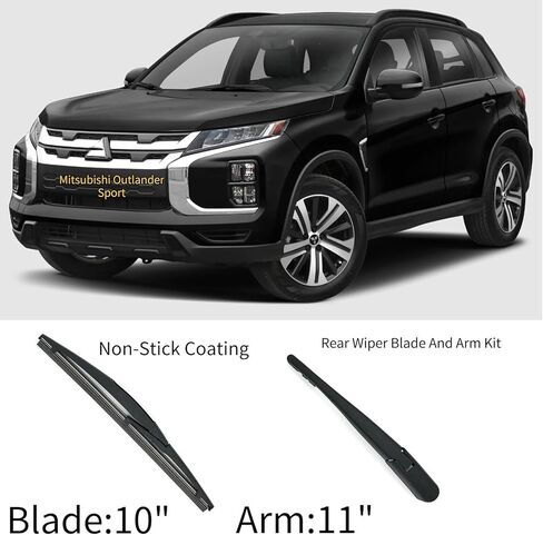 Rear Wiper Blade Arm Set for Mitsubishi Outlander Sport 2021-2024 Eclipse Cross 2018 2019 2020 Exact Fit ES LE SE SEL SP GT S trims Rear Back Windshield Wiper Blade OEM Replacement in Kuwait