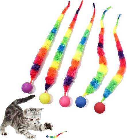 كرات القطط من IUHKBH، 6 قطع من كرات جلجل بلاستيكية متنوعة الألوان ألعاب تفاعلية للقطط لجميع أحجام السلالات in Kuwait