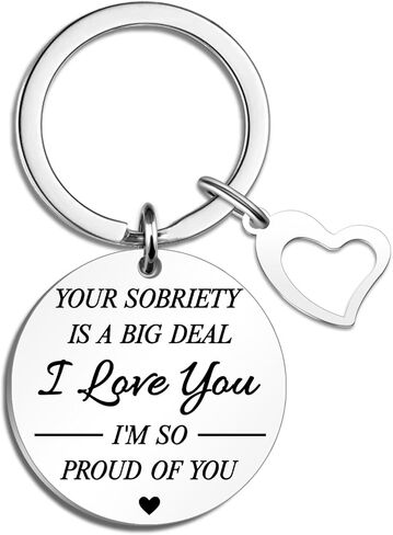 Sobriety Gifts for Men Women Proud of You Gifts Inspirational Keychain 1 Year Sober Gift Ideas for Friend Anniversary Aa Na Recovery Sobriety Keychain I’m So Proud of You in Kuwait