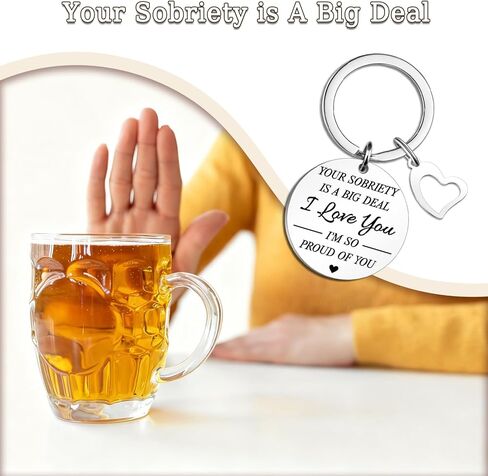 Sobriety Gifts for Men Women Proud of You Gifts Inspirational Keychain 1 Year Sober Gift Ideas for Friend Anniversary Aa Na Recovery Sobriety Keychain I’m So Proud of You in Kuwait