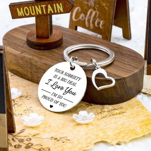 Sobriety Gifts for Men Women Proud of You Gifts Inspirational Keychain 1 Year Sober Gift Ideas for Friend Anniversary Aa Na Recovery Sobriety Keychain I’m So Proud of You in Kuwait