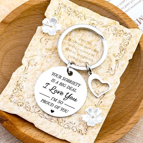 Sobriety Gifts for Men Women Proud of You Gifts Inspirational Keychain 1 Year Sober Gift Ideas for Friend Anniversary Aa Na Recovery Sobriety Keychain I’m So Proud of You in Kuwait