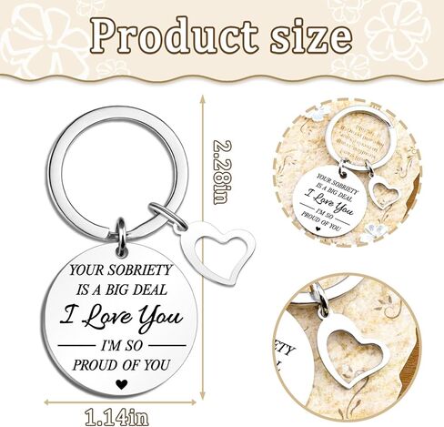 Sobriety Gifts for Men Women Proud of You Gifts Inspirational Keychain 1 Year Sober Gift Ideas for Friend Anniversary Aa Na Recovery Sobriety Keychain I’m So Proud of You in Kuwait