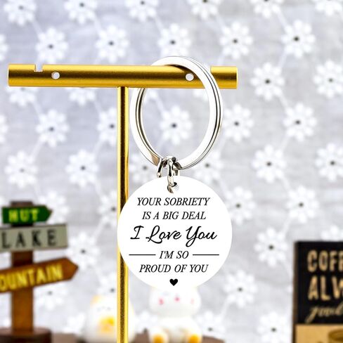 Sobriety Gifts for Men Women Proud of You Gifts Inspirational Keychain 1 Year Sober Gift Ideas for Friend Anniversary Aa Na Recovery Sobriety Keychain I’m So Proud of You in Kuwait
